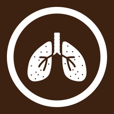 Akciğerler yuvarlak vektör simgesi