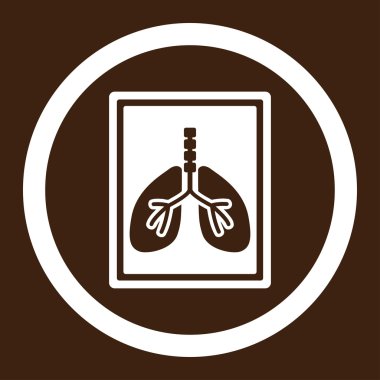 Akciğer röntgeni fotoğraf yuvarlak vektör simgesi