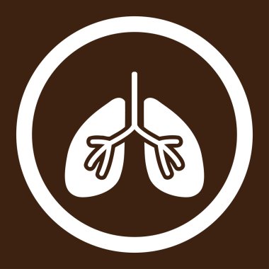 Akciğerler yuvarlak vektör simgesi