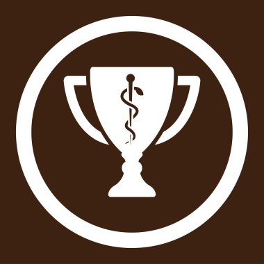 Tıbbi Kupası yuvarlak vektör simgesi