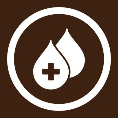 Tıbbi damla yuvarlak vektör simgesi