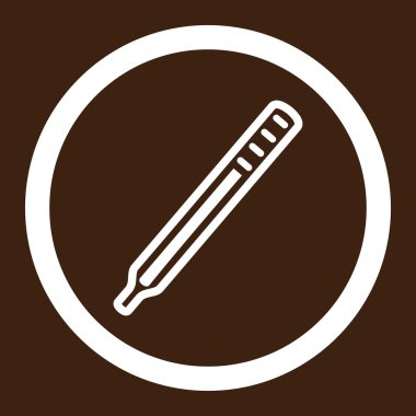 Tıbbi termometre yuvarlak vektör simgesi