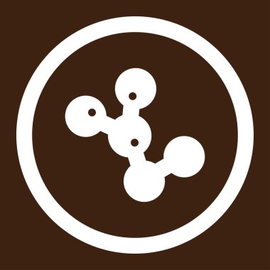 Mikrop kolonisi yuvarlak vektör simgesi