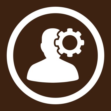 Migren yuvarlak vektör simgesi