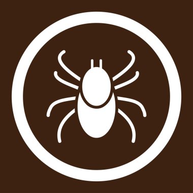 Mite yuvarlak vektör simgesi