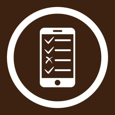 Mobil Test yuvarlak vektör simgesi