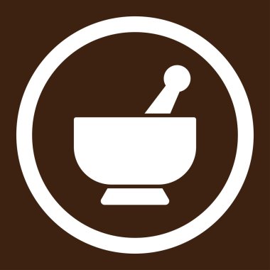 Harç yuvarlak vektör simgesi