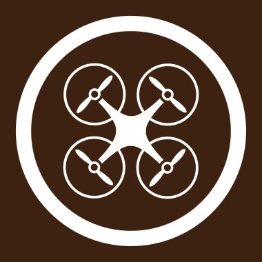 Nanocopter yuvarlak vektör simgesi