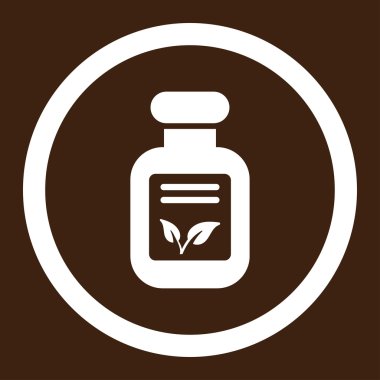 Doğal ilaçlar yuvarlak vektör simgesi