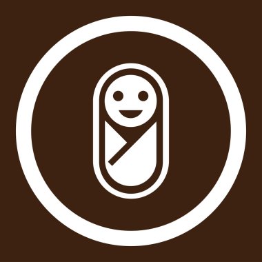 Yeni doğan yuvarlak vektör simgesi