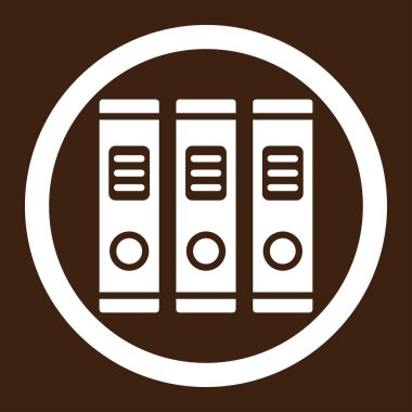 Office kitaplar yuvarlak vektör simgesi