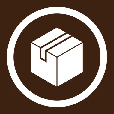 Paket yuvarlak vektör simgesi