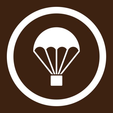 Paraşüt yuvarlak vektör simgesi