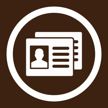 Hasta hesapları yuvarlak vektör simgesi