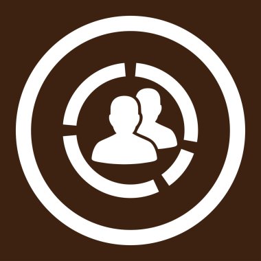 Hasta diyagramı yuvarlak vektör simgesi