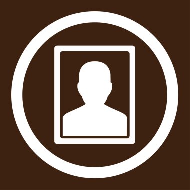 Hasta portre yuvarlak vektör simgesi