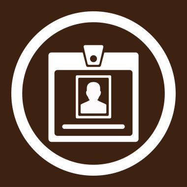 Kişi rozet yuvarlak vektör simgesi