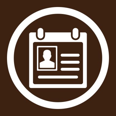 Kişisel rozet yuvarlak vektör simgesi