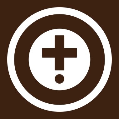 Eczane yuvarlak vektör simgesi