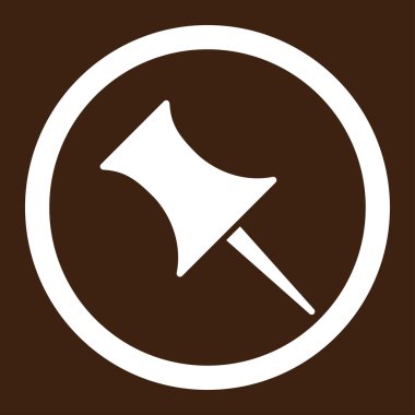 PIN yuvarlak vektör simgesi