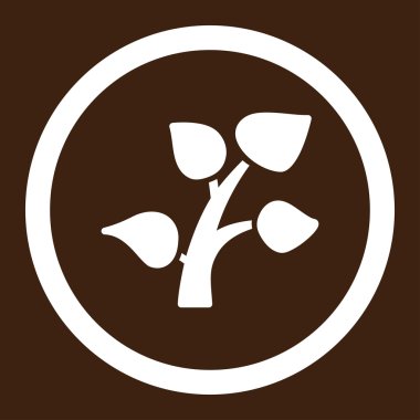 Bitki yuvarlak vektör simgesi