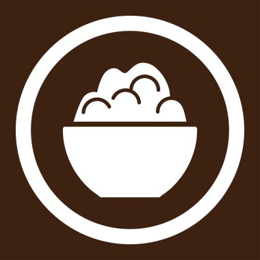 Porriage yuvarlak vektör simgesi