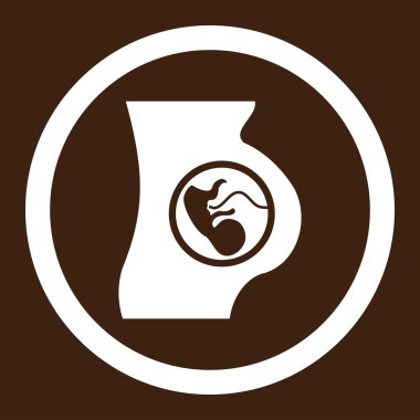 Gebelik yuvarlak vektör simgesi