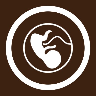 Gebelik yuvarlak vektör simgesi