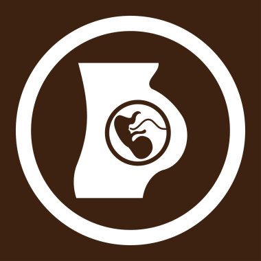 Hamile kadın yuvarlak vektör simgesi