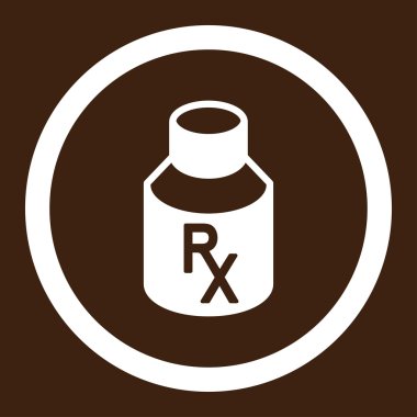 Alış irsaliyesi şişe yuvarlak vektör simgesi