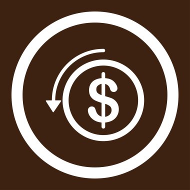 Yuvarlak vektör simge iade