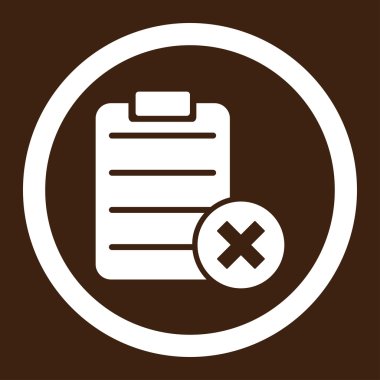 Form yuvarlak vektör simge reddetmek