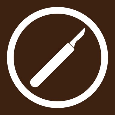 Neşter yuvarlak vektör simgesi