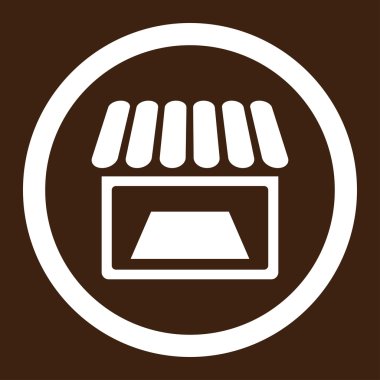 Dükkanı yuvarlak vektör simgesi