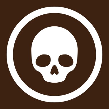 Kafatası yuvarlak vektör simgesi