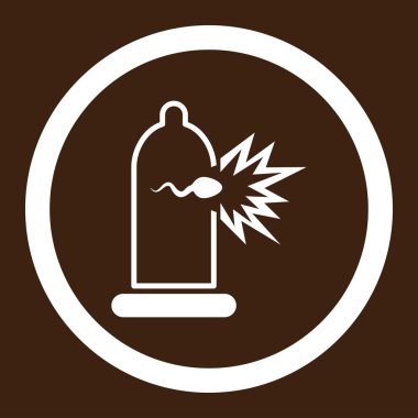 Sperm kaçış yuvarlak vektör simgesi