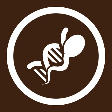 Sperm genom yuvarlak vektör simgesi