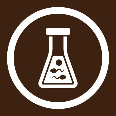 Sperm sıvı yuvarlak vektör simgesi