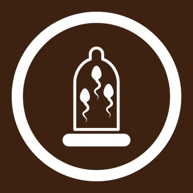 Sperm koruma yuvarlak vektör simgesi