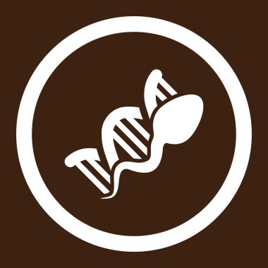 Sperm çoğaltma yuvarlak vektör simgesi