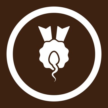 Sperm kazanan yuvarlak vektör simgesi