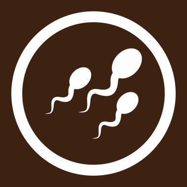 Sperm yuvarlak vektör simgesi