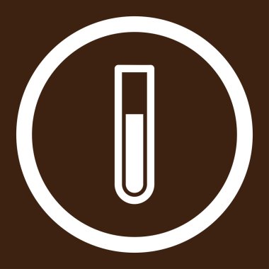 Test tüpü yuvarlak vektör simgesi