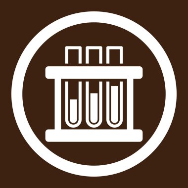 Test tüpleri yuvarlak vektör simgesi