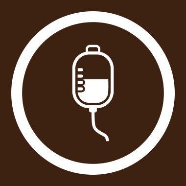 Terapi damlalık yuvarlak vektör simgesi