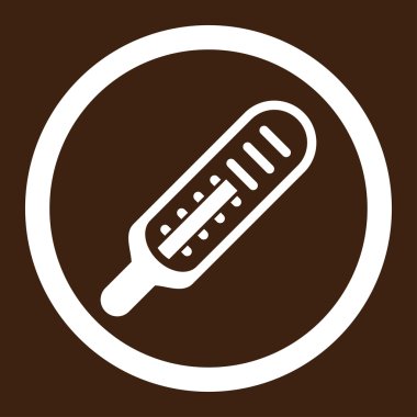 Termometre yuvarlak vektör simgesi