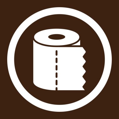 Tuvalet kağıdı rulo yuvarlak vektör simgesi