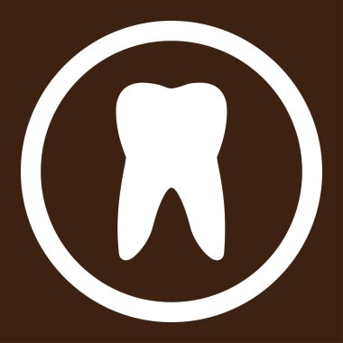 Diş yuvarlak vektör simgesi