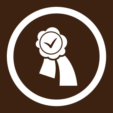 Doğrulama mühür vektör simge yuvarlak