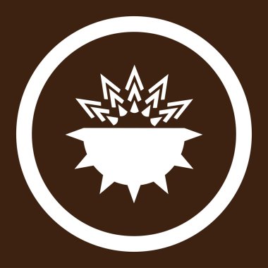 Viral yapısı yuvarlak vektör simgesi